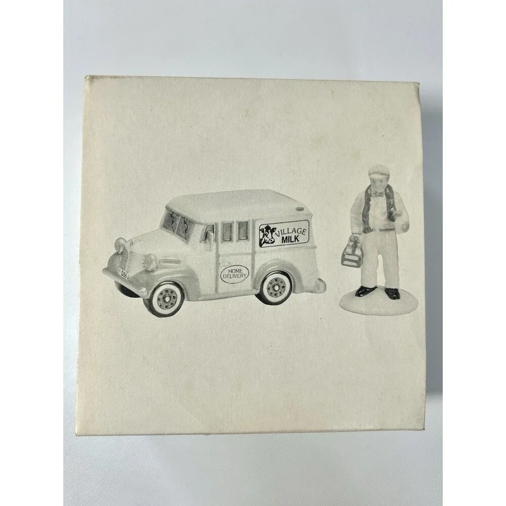 Department 56 Vintage Christmas Snow Village “Home Delivery” Figure Milk Truck